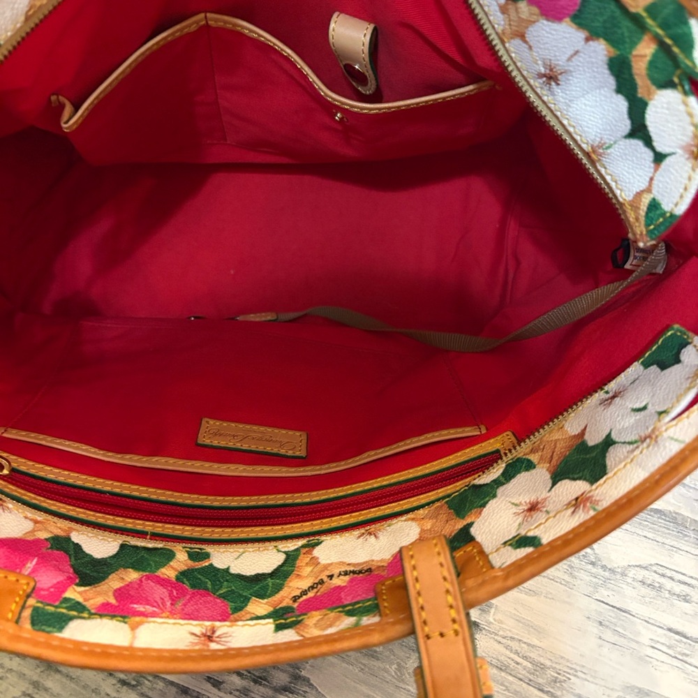 Dooney & Bourke Floral Tote - Pink, Green, and White - Picture 8 of 15